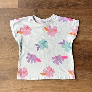 Zara Kids | Floral Print White Shirt